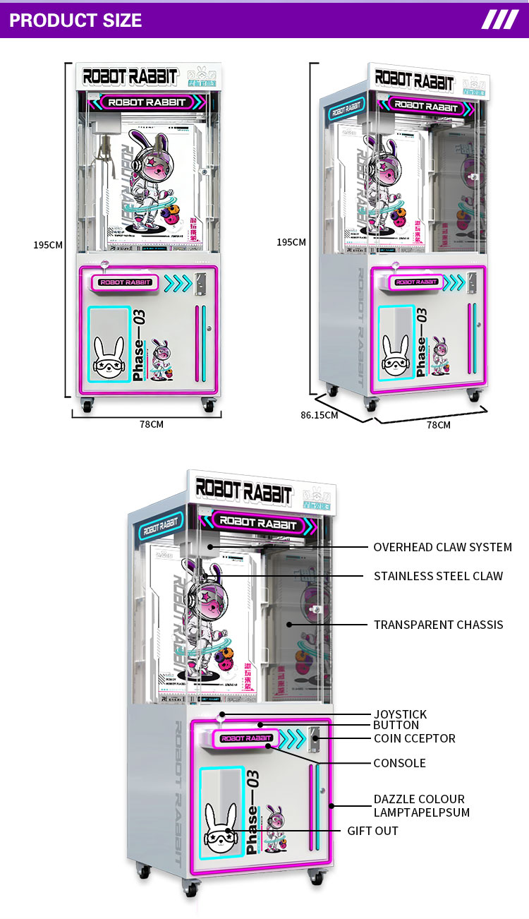 Customized Single Player Acryl – Arcade Toy Claw Vending Machine recenzja i cena