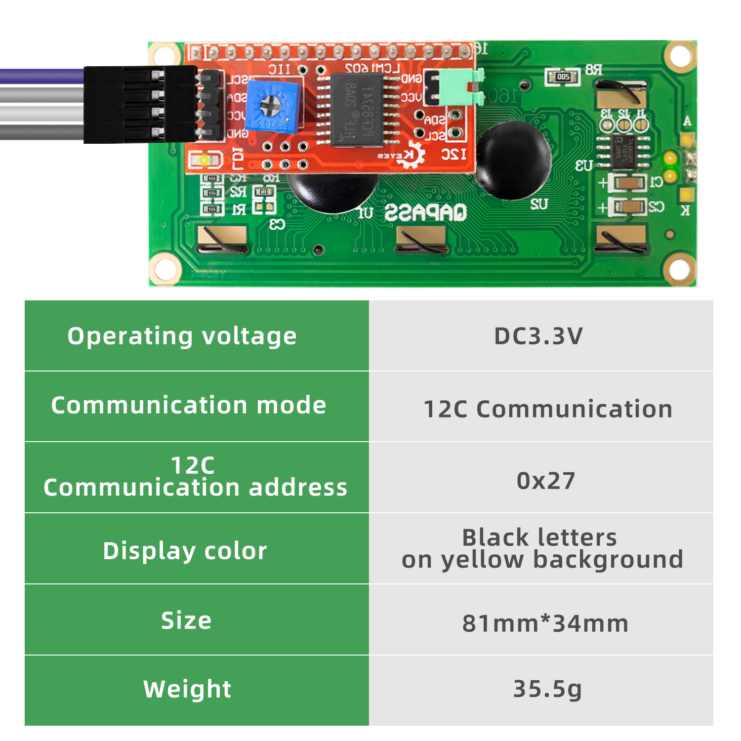 KEYES DC 3.3V LCD1602+I2C Modu – Arduino Vending Machine Project recenzja i cena